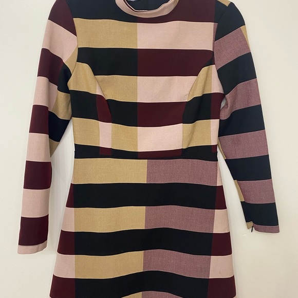 NWOT ASOS||  WHITE Funnel Neck Mini Dress in Block Stripe, Sold Out onli… - Picture 4 of 11